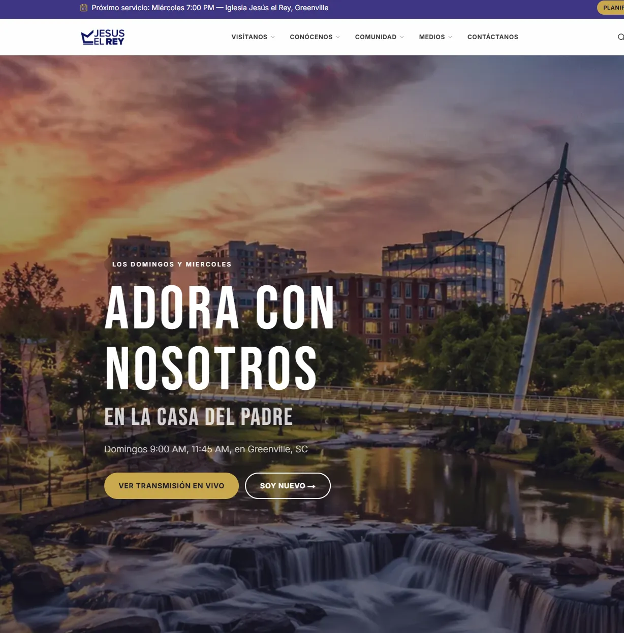 Página web que hicimos para Iglesia Jesús el Rey